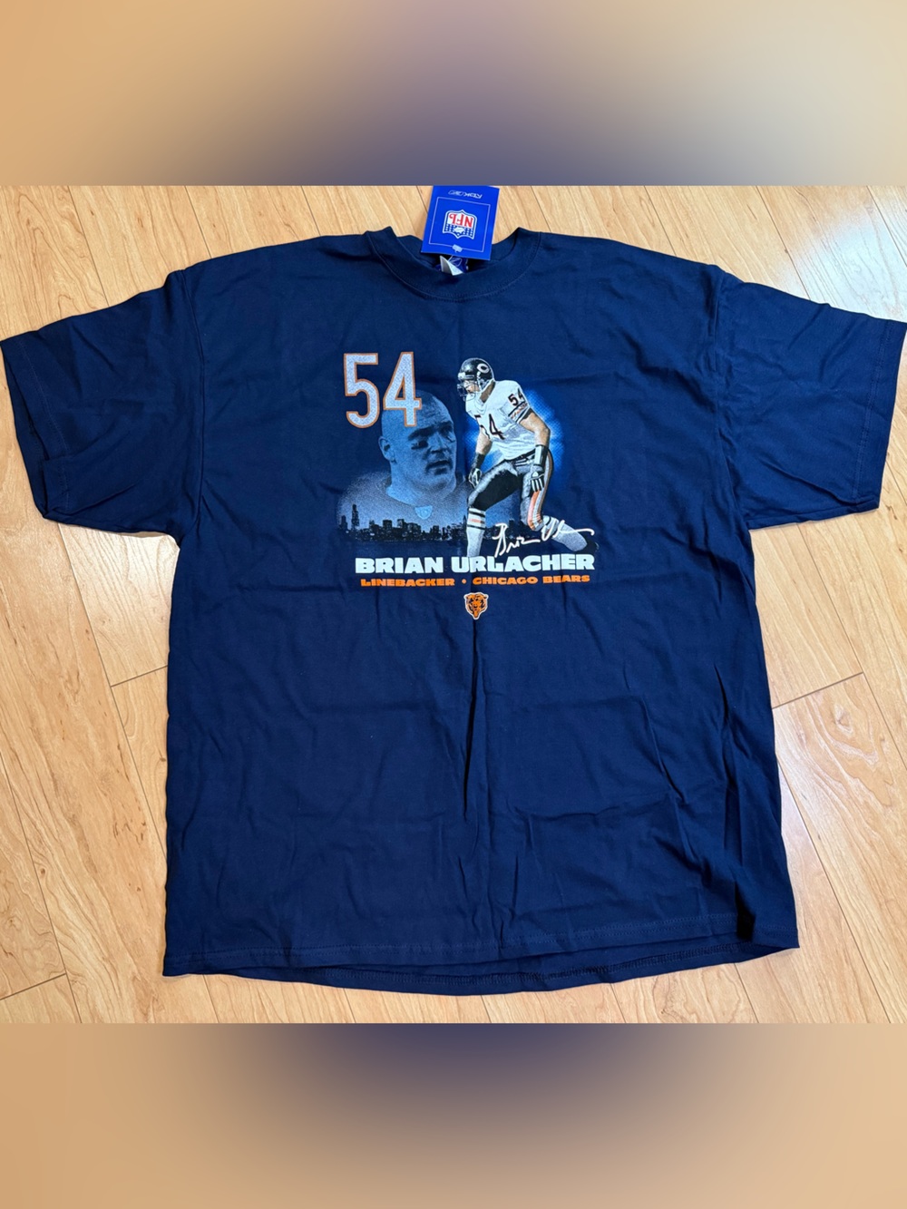 Brian Urlacher Chicago Bears Reebok NFL T Shirt XL #54 NWT Vintage 2000s